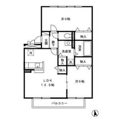 リビングタウン弥生が丘A棟の物件間取画像